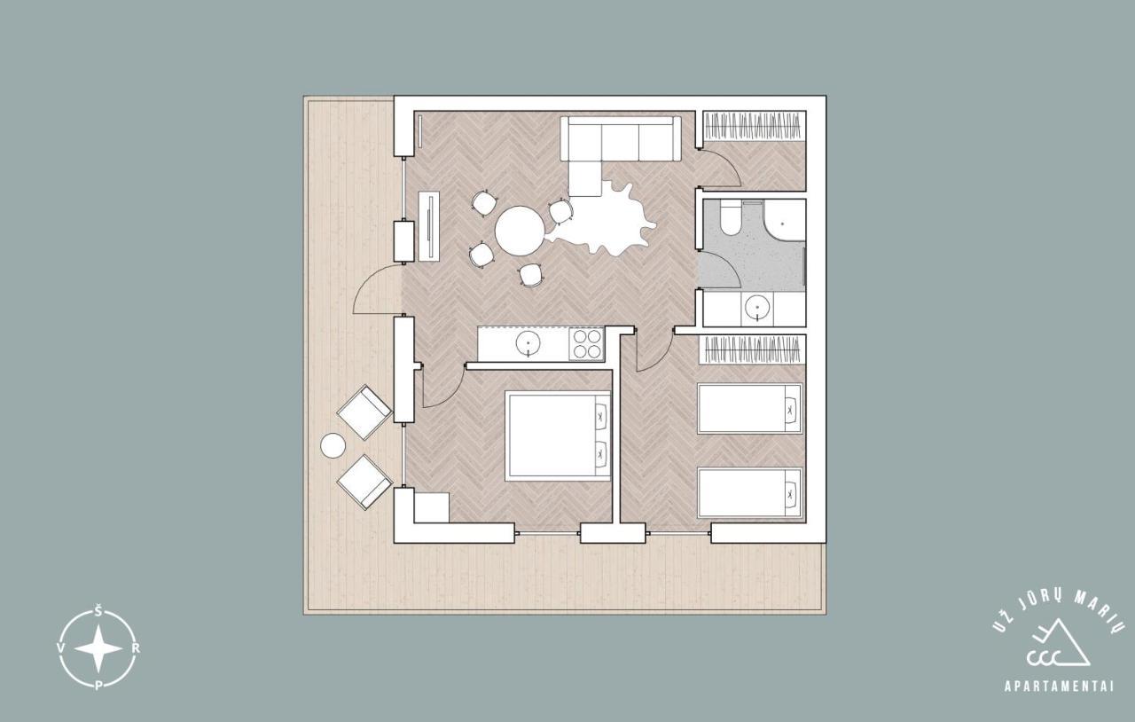 Ferienwohnung Uz Juru Mariu Juodkrantė Exterior foto